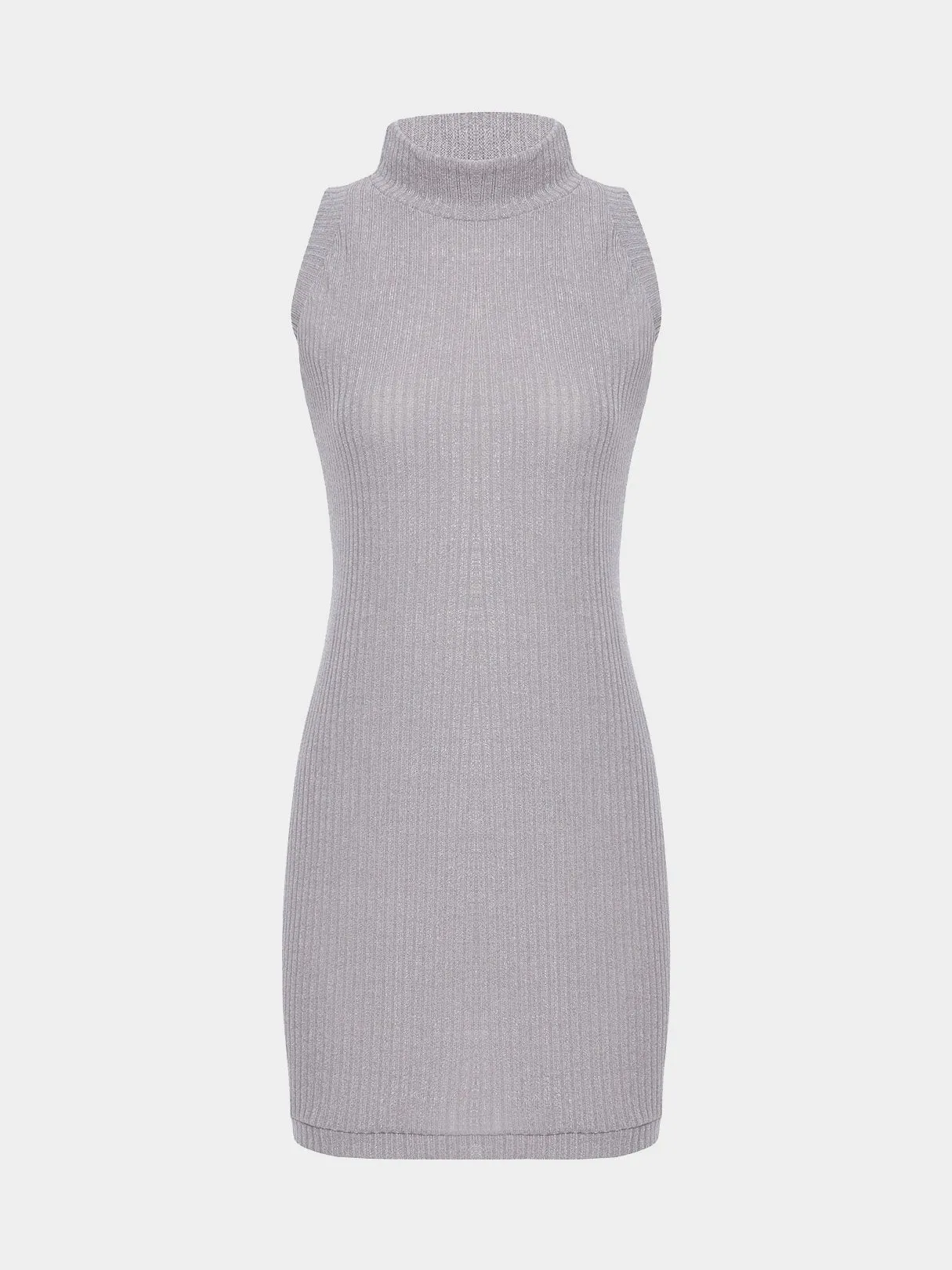 Wholesale Grey Crew Neck Sleeveless Mini Dress